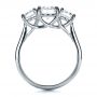 18k White Gold And Platinum 18k White Gold And Platinum Custom Three Stone Engagement Ring - Front View -  1412 - Thumbnail