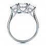 14k White Gold And 14K Gold 14k White Gold And 14K Gold Custom Three Stone Engagement Ring - Front View -  1412 - Thumbnail