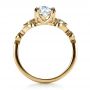 14k Yellow Gold 14k Yellow Gold Custom Three Stone Engagement Ring - Front View -  1399 - Thumbnail