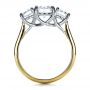 14k Yellow Gold And 14K Gold 14k Yellow Gold And 14K Gold Custom Three Stone Engagement Ring - Front View -  1412 - Thumbnail