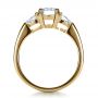 14k Yellow Gold 14k Yellow Gold Custom Three Stone Engagement Ring - Front View -  1422 - Thumbnail