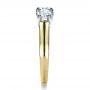 14k Yellow Gold And Platinum 14k Yellow Gold And Platinum Custom Three Stone Engagement Ring - Side View -  1412 - Thumbnail