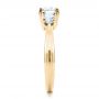 18k Yellow Gold 18k Yellow Gold Custom Three Stone Engagement Ring - Side View -  1458 - Thumbnail