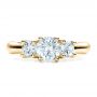 18k Yellow Gold 18k Yellow Gold Custom Three Stone Engagement Ring - Top View -  1458 - Thumbnail