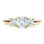 14k Yellow Gold 14k Yellow Gold Custom Three Stone Engagement Ring - Top View -  1458 - Thumbnail