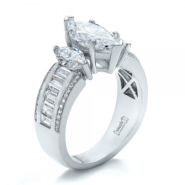 Ring Settings: Diamond Ring Settings Baguette Wedding