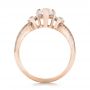 18k Rose Gold 18k Rose Gold Custom Three Stone Marquise And Baguette Diamond Engagement Ring - Front View -  100635 - Thumbnail
