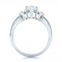 14k White Gold 14k White Gold Custom Three Stone Marquise And Baguette Diamond Engagement Ring - Front View -  100635 - Thumbnail