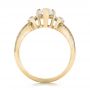 18k Yellow Gold 18k Yellow Gold Custom Three Stone Marquise And Baguette Diamond Engagement Ring - Front View -  100635 - Thumbnail