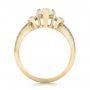 18k Yellow Gold 18k Yellow Gold Custom Three Stone Marquise And Baguette Diamond Engagement Ring - Front View -  100635 - Thumbnail