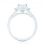 18k White Gold 18k White Gold Custom Three Stone Opal And Diamond Engagement Ring - Front View -  103398 - Thumbnail