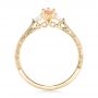 18k Yellow Gold 18k Yellow Gold Custom Three Stone Morganite And Diamond Engagement Ring - Front View -  102949 - Thumbnail