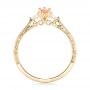 18k Yellow Gold 18k Yellow Gold Custom Three Stone Morganite And Diamond Engagement Ring - Front View -  102949 - Thumbnail