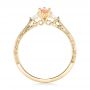 14k Yellow Gold 14k Yellow Gold Custom Three Stone Morganite And Diamond Engagement Ring - Front View -  102949 - Thumbnail