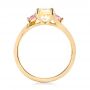 14k Yellow Gold 14k Yellow Gold Custom Three Stone Yellow And Pink Sapphire And Diamond Engagement Ring - Front View -  103216 - Thumbnail