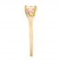 14k Yellow Gold 14k Yellow Gold Custom Three Stone Yellow And Pink Sapphire And Diamond Engagement Ring - Side View -  103216 - Thumbnail