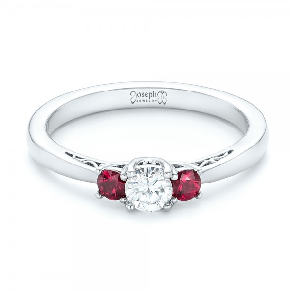 Custom engagement ring ruby