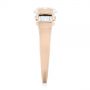 14k Rose Gold 14k Rose Gold Custom Three Stone Semi Bezel Diamond Engagement Ring - Side View -  104688 - Thumbnail