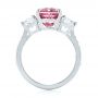  Platinum Custom Three Stone Spinel And Diamond Engagement Ring - Front View -  103647 - Thumbnail