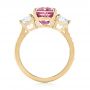 14k Yellow Gold 14k Yellow Gold Custom Three Stone Spinel And Diamond Engagement Ring - Front View -  103647 - Thumbnail