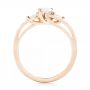 18k Rose Gold And Platinum 18k Rose Gold And Platinum Custom Three Stone Two-tone Diamond Engagement Ring - Front View -  103008 - Thumbnail