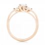 18k Rose Gold And 14K Gold 18k Rose Gold And 14K Gold Custom Three Stone Two-tone Diamond Engagement Ring - Front View -  103008 - Thumbnail