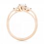 18k Rose Gold And 14K Gold 18k Rose Gold And 14K Gold Custom Three Stone Two-tone Diamond Engagement Ring - Front View -  103008 - Thumbnail