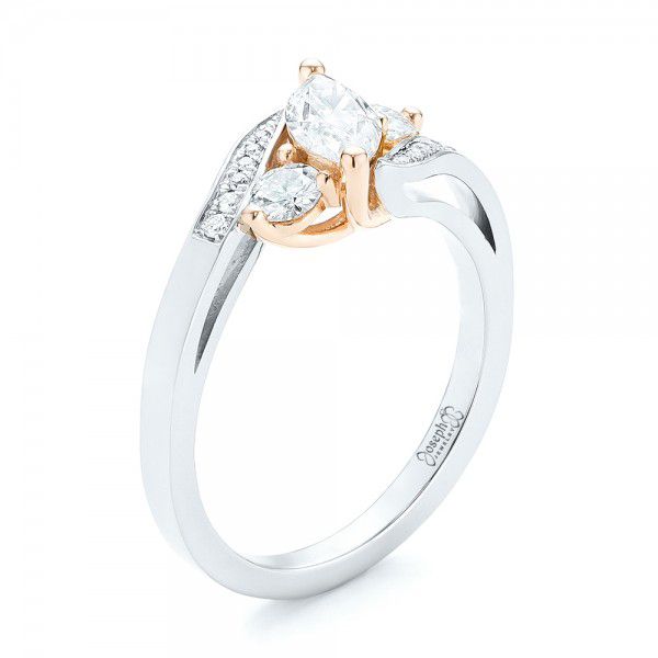 Custom Three Stone Two-Tone Diamond Engagement Ring - reference design