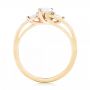 14k Yellow Gold And Platinum 14k Yellow Gold And Platinum Custom Three Stone Two-tone Diamond Engagement Ring - Front View -  103008 - Thumbnail