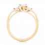 14k Yellow Gold And 14K Gold 14k Yellow Gold And 14K Gold Custom Three Stone Two-tone Diamond Engagement Ring - Front View -  103008 - Thumbnail