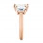 18k Rose Gold 18k Rose Gold Custom Three Stone Yellow Sapphire And Diamond Engagement Ring - Side View -  103534 - Thumbnail