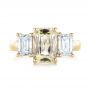 14k Yellow Gold 14k Yellow Gold Custom Three Stone Yellow Sapphire And Diamond Engagement Ring - Top View -  103534 - Thumbnail