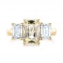 18k Yellow Gold 18k Yellow Gold Custom Three Stone Yellow Sapphire And Diamond Engagement Ring - Top View -  103534 - Thumbnail