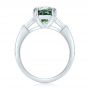  Platinum Custom Three Stone Zoisite And Diamond Engagement Ring - Front View -  103288 - Thumbnail