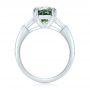  Platinum Custom Three Stone Zoisite And Diamond Engagement Ring - Front View -  103288 - Thumbnail