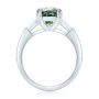 18k White Gold 18k White Gold Custom Three Stone Zoisite And Diamond Engagement Ring - Front View -  103288 - Thumbnail