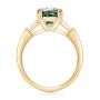 14k Yellow Gold 14k Yellow Gold Custom Three Stone Zoisite And Diamond Engagement Ring - Front View -  103288 - Thumbnail
