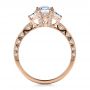 18k Rose Gold 18k Rose Gold Custom Three Stone And Princess Cut Diamond Engagement Ring - Front View -  1267 - Thumbnail