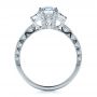 18k White Gold 18k White Gold Custom Three Stone And Princess Cut Diamond Engagement Ring - Front View -  1267 - Thumbnail
