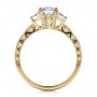 18k Yellow Gold 18k Yellow Gold Custom Three Stone And Princess Cut Diamond Engagement Ring - Front View -  1267 - Thumbnail