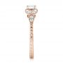 14k Rose Gold 14k Rose Gold Custom Tri-leaf Diamond Engagement Ring - Side View -  102261 - Thumbnail