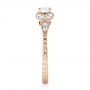 14k Rose Gold 14k Rose Gold Custom Tri-leaf Diamond Engagement Ring - Side View -  102261 - Thumbnail