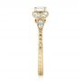 14k Yellow Gold 14k Yellow Gold Custom Tri-leaf Diamond Engagement Ring - Side View -  102261 - Thumbnail