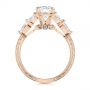 14k Rose Gold 14k Rose Gold Custom Tri-leaf Marquise Diamond Engagement Ring - Front View -  105826 - Thumbnail