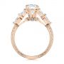 18k Rose Gold 18k Rose Gold Custom Tri-leaf Marquise Diamond Engagement Ring - Front View -  105826 - Thumbnail