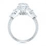 14k White Gold 14k White Gold Custom Tri-leaf Marquise Diamond Engagement Ring - Front View -  105826 - Thumbnail