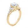 18k Yellow Gold 18k Yellow Gold Custom Tri-leaf Marquise Diamond Engagement Ring - Three-Quarter View -  105826 - Thumbnail