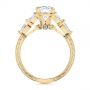 18k Yellow Gold 18k Yellow Gold Custom Tri-leaf Marquise Diamond Engagement Ring - Front View -  105826 - Thumbnail