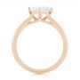 14k Rose Gold 14k Rose Gold Custom Trillion Diamond Solitaire Engagement Ring - Front View -  104875 - Thumbnail