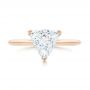 14k Rose Gold 14k Rose Gold Custom Trillion Diamond Solitaire Engagement Ring - Top View -  104875 - Thumbnail